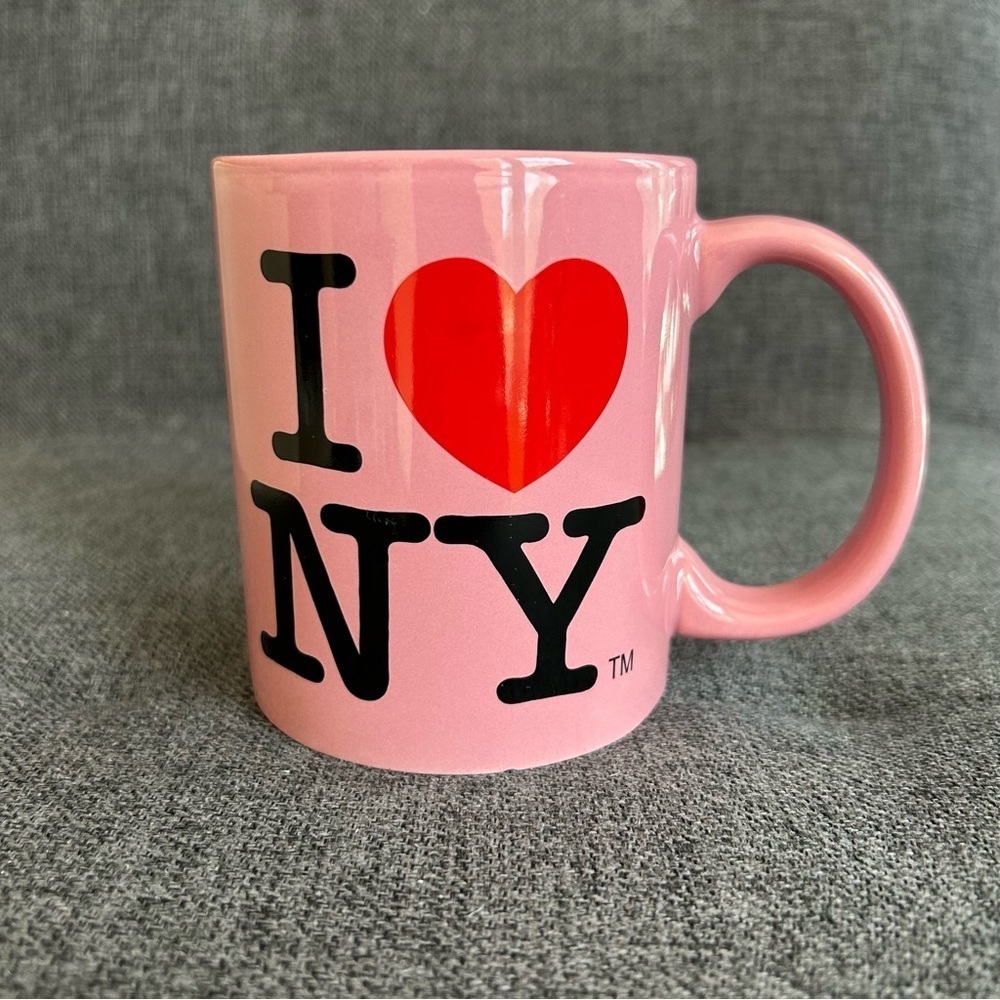 I ♥️ NY Coffee Mug, Pink, Black, Red, 12 oz